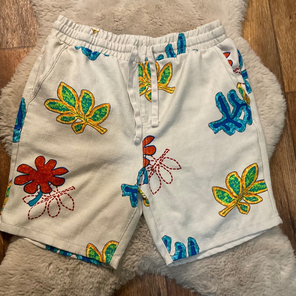 Malibu by Drill Clothing Company Shorts Size Large Floral Drawstring Pockets Men